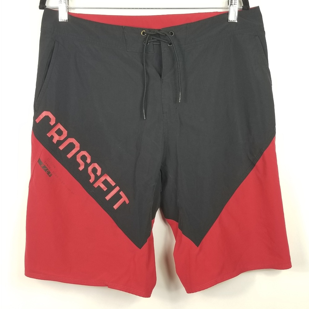 Reebok Crossfit Elite Men's Red Black Shorts